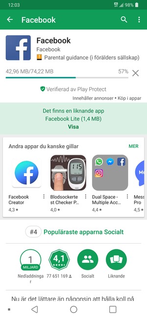 Vänta på att installationsprocessen avslutas