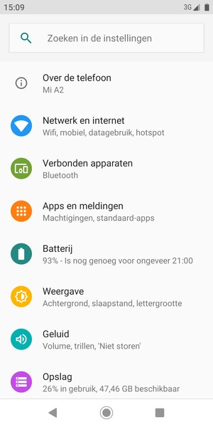 Selecteer Netwerk en internet