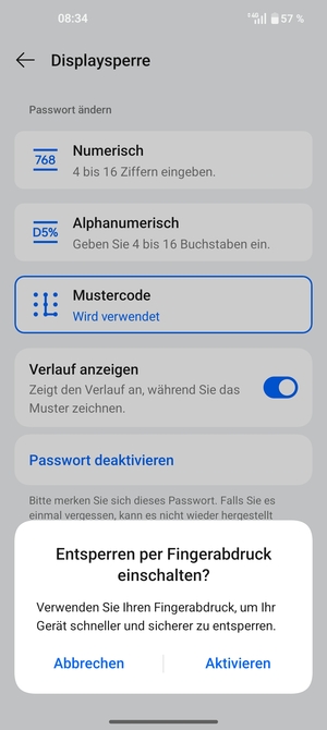 Wählen Sie die gewünschte Option