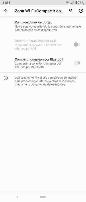 Seleccione Punto de conexión portátil