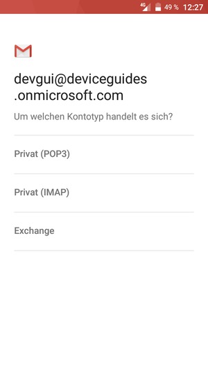 Wählen Sie Exchange