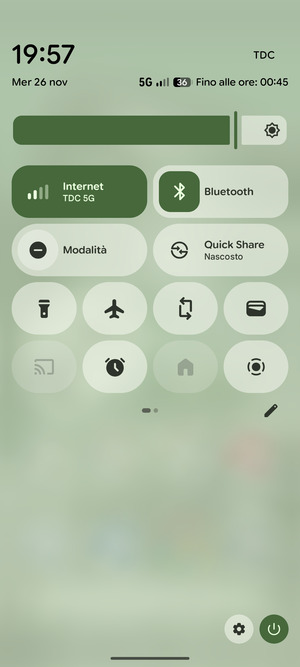 Seleziona Bluetooth