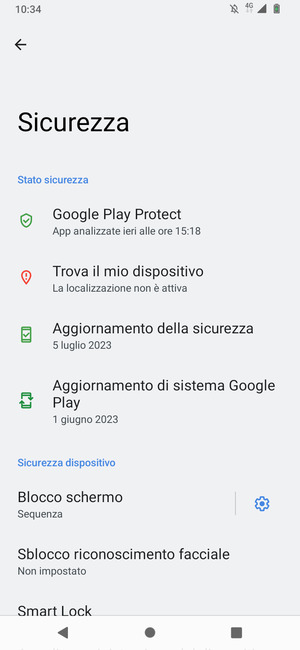Il tuo telefono è ora protetto dal blocco schermo