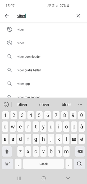 Voer de app-naam in en selecteer Zoeken