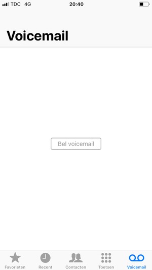 Selecteer Bel voicemail