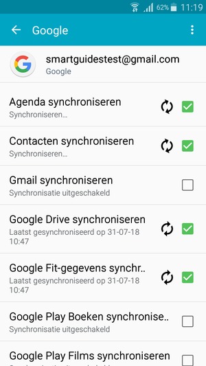 Uw gegevens worden gesynchroniseerd