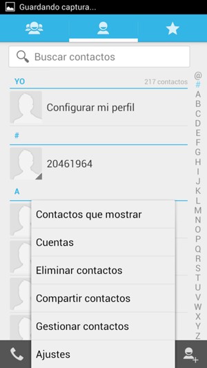 Seleccione Gestionar contactos