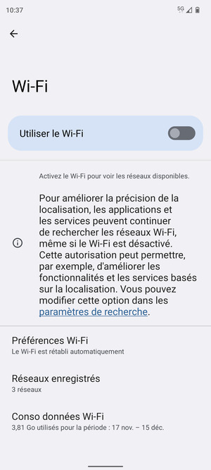 Activer le Utiliser le Wi-Fi