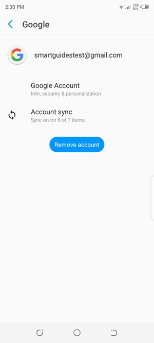 Select Account sync