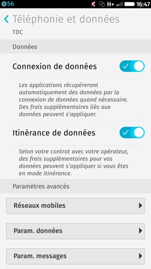 Sélectionnez Réseaux mobiles