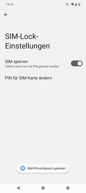 Ihre SIM-PIN wurde geändert
