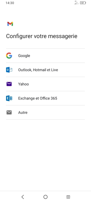 Sélectionnez Google
