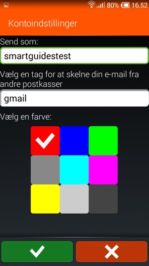 Giv din konto et navn og indtast dit navn. Vælg OK