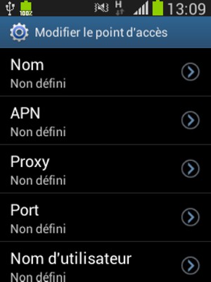 Saisissez les informations MMS