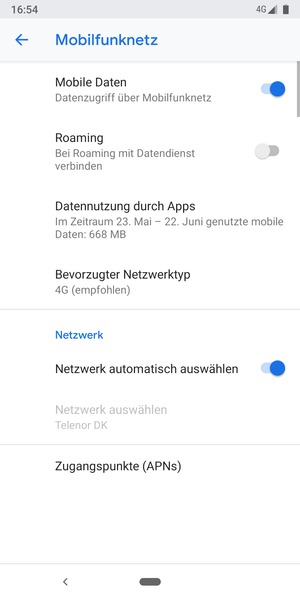Wählen Sie Zugangspunkte (APNs)