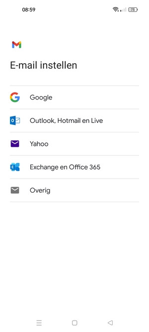 Selecteer Outlook, Hotmail en Live