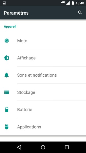 Faites défiler et sélectionnez Batterie