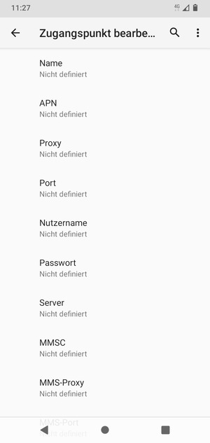 Geben Sie MMS-Informationen ein