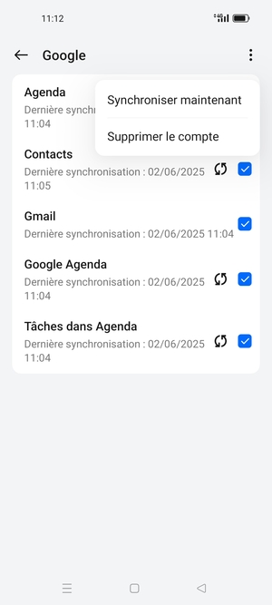 Sélectionnez Synchroniser maintenant