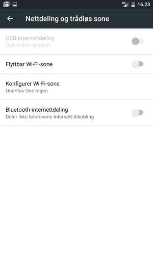 Velg Konfigurer Wi-Fi-sone