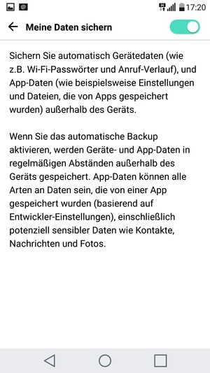 Wählen Sie die Zurück-Taste