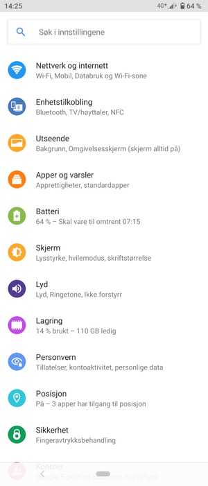 Velg Nettverk og internett