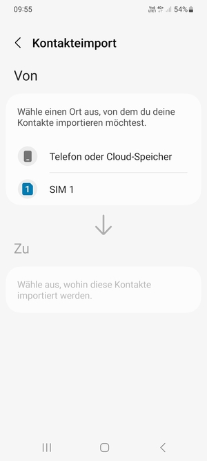 Wählen Sie SIM 1 oder SIM 2