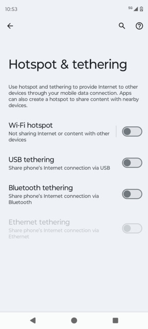 Select Wi-Fi hotspot