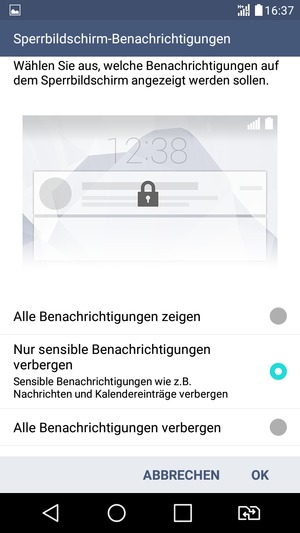 Wählen Sie die gewünschte Option und wählen Sie OK