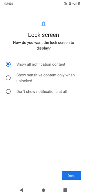 Select your preferred option and select Done
