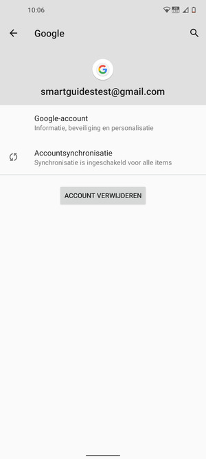 Selecteer Accountsynchronisatie