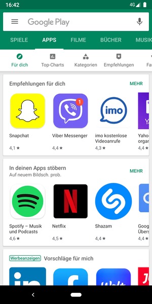 Wählen Sie die Suchleiste