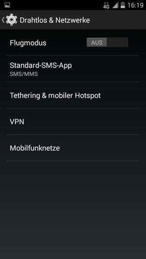 Wählen Sie Mobilfunknetze