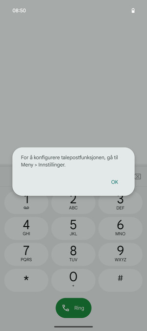 Hvis personsvar ikke er innstilt, velg OK