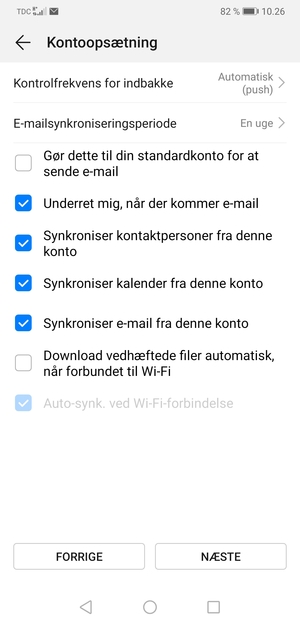 Vælg NÆSTE