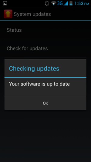 If your phone is up to date, select OK