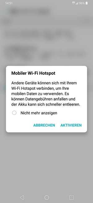 Wählen Sie AKTIVIEREN