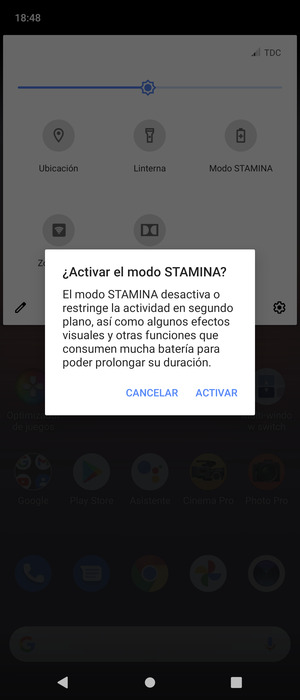 Seleccione ACTIVAR