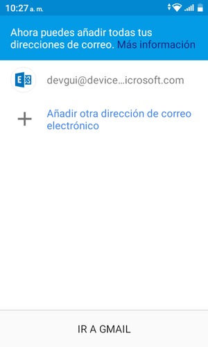 Seleccione IR A GMAIL