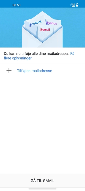 Vælg Tilføj en mailadresse