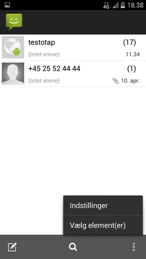 Vælg Indstillinger