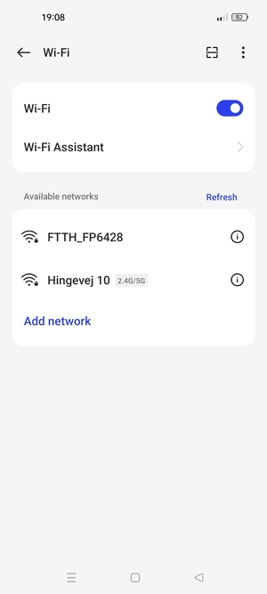 Select the wireless network you want to connect to