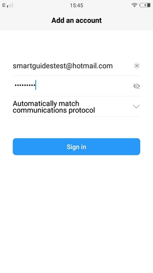 Enter your Email address and Password and select Sign in