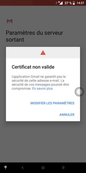 Sélectionnez MODIFIER LES PARAMÈTRES