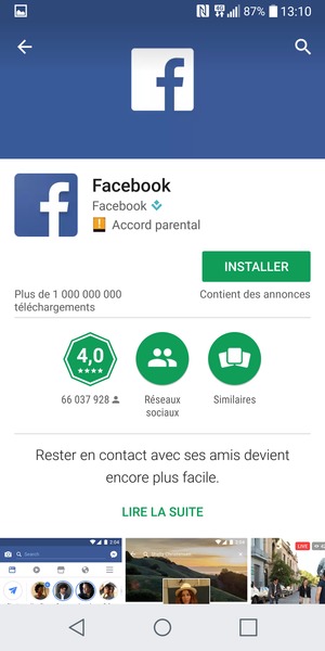 Sélectionnez INSTALLER