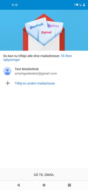 Vælg GÅ TIL GMAIL