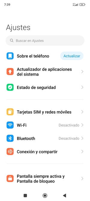 Seleccione Wi-Fi