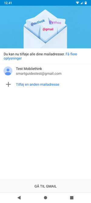 Vælg GÅ TIL GMAIL