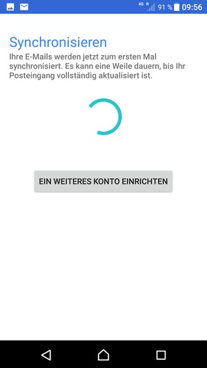 Warten Sie, bis der Synchronisierungsprozess beendet ist