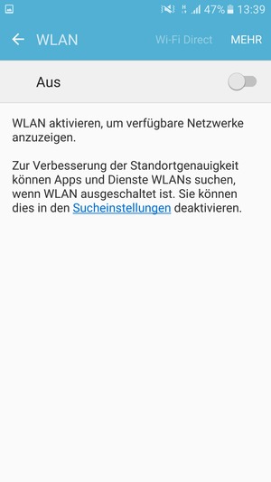 Schalten Sie WLAN ein